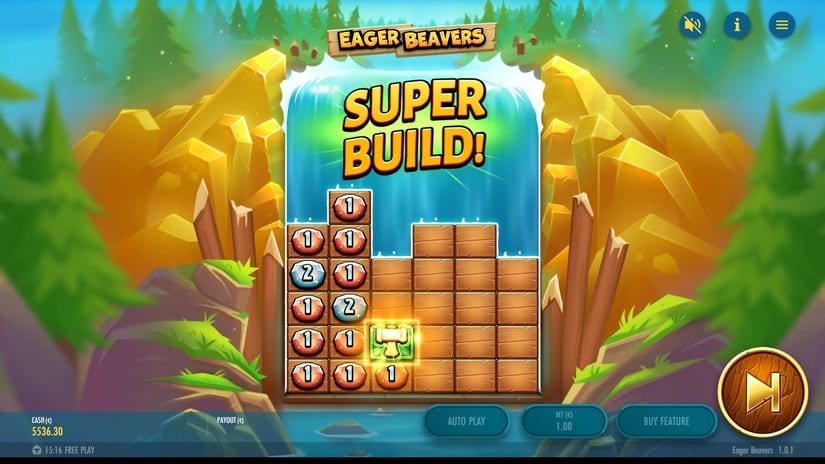 Eager Beavers slot screen 4
