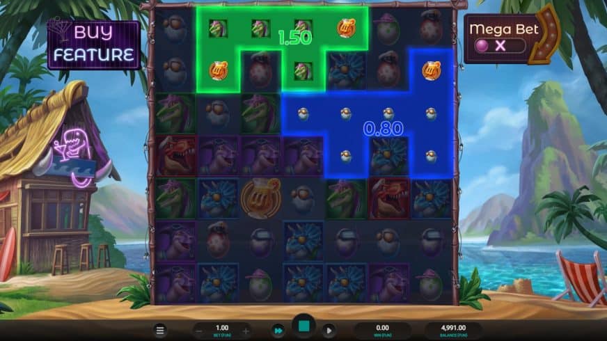 Jurassic Party slot screen 2