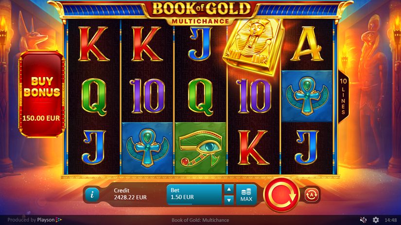 Book of Gold Multichance slot screen 5