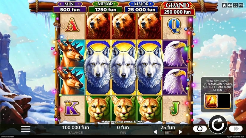 Winter Thunder slot screen 1