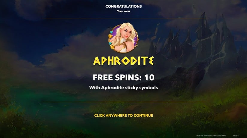 Zeus the Thunderer slot screen 2