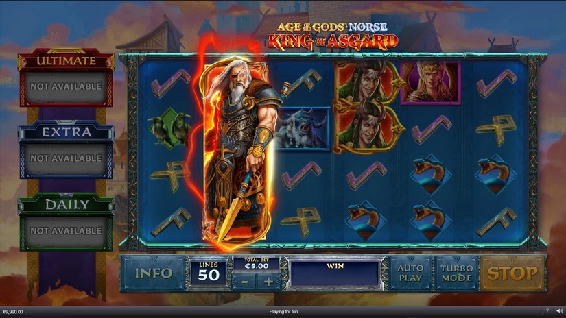 Age of the Gods Norse King of Asgard slot screen 3
