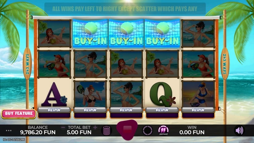 Beach Tennis slot screen 2