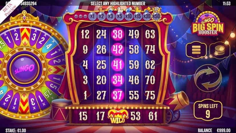 Slingo Big Spin Booster slot screen 2