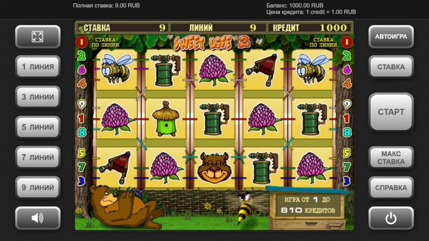 Sweet Life 2 slot screen 1