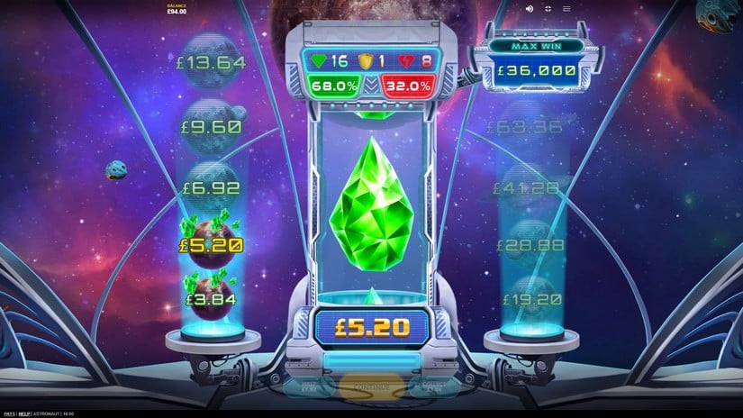 Astronaut slot screen 3