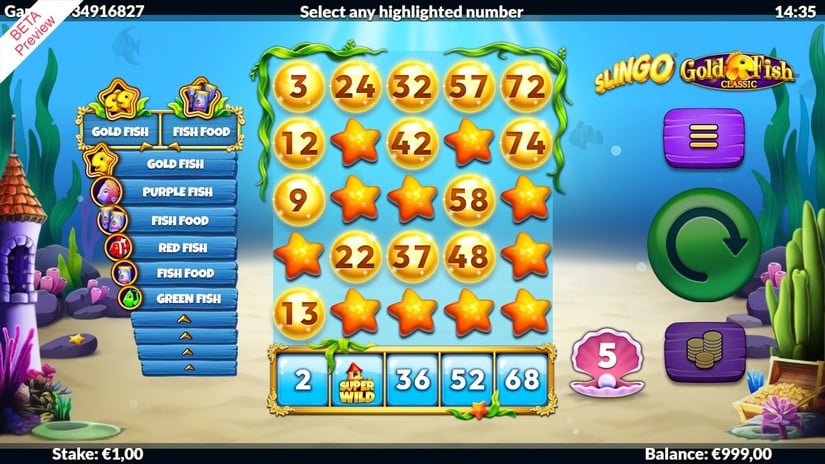 Slingo Gold Fish slot screen 4