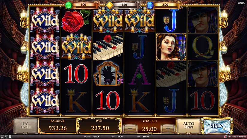 The Secret of the Opera slot screen 4