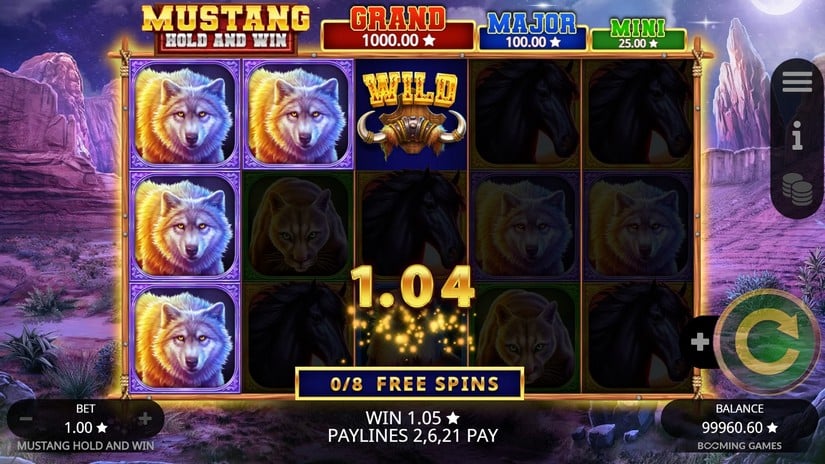 Mustang Hold and Win slot screen 5