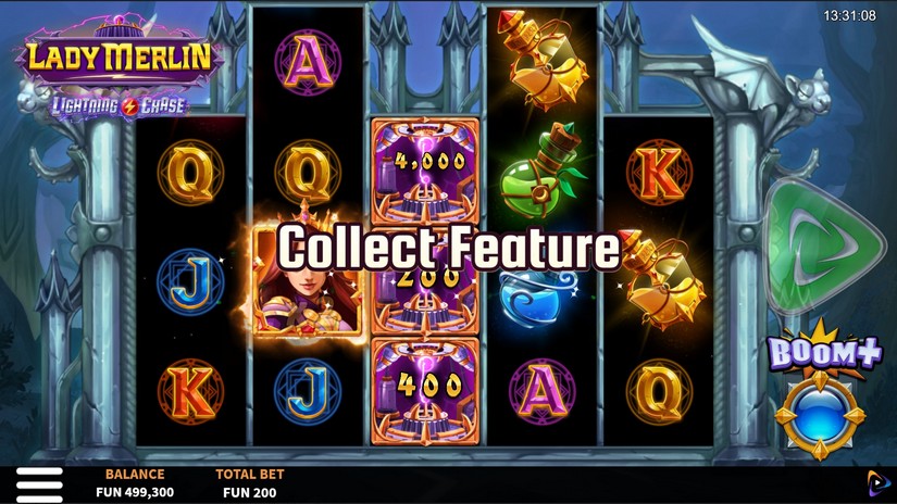 Lady Merlin Lightning Chase slot screen 1