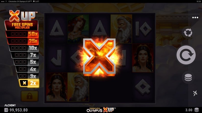 Chronicles of Olympus X UP slot screen 3