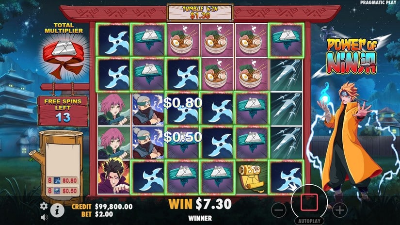 Power of Ninja slot screen 4
