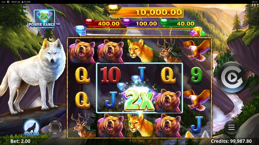 Wolf Call slot screen 2