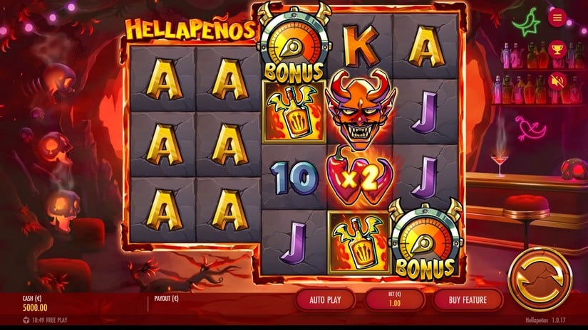 Hellapeños slot screen 1