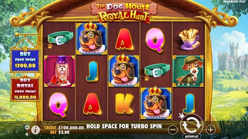The Dog House – Royal Hunt slot screen 1