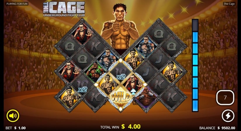 The Cage slot screen 4