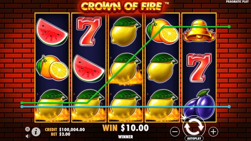 Crown of Fire slot screen 4