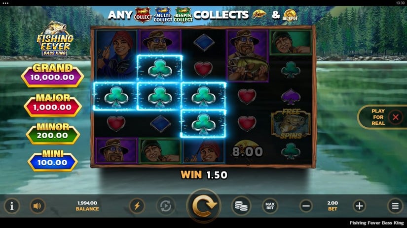 Fishing Fever Bass King slot screen 2