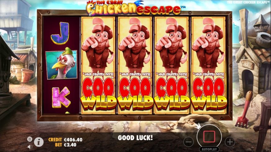 The Great Chicken Escape slot screen 3