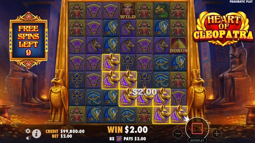Heart of Cleopatra slot screen 4