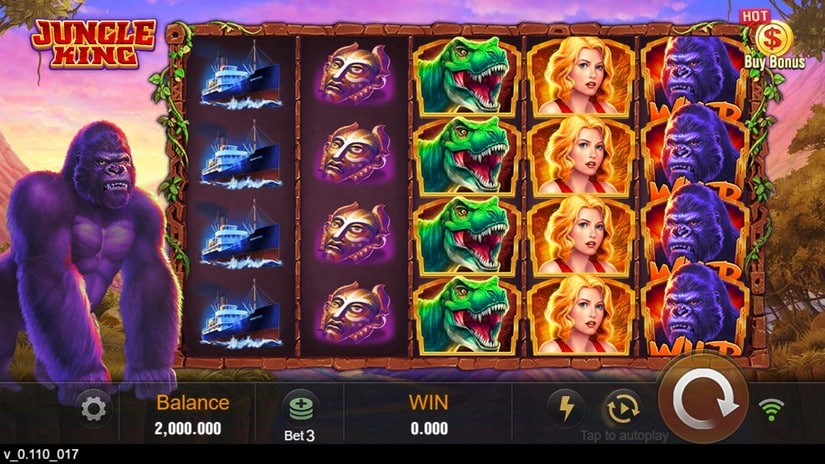 Jungle King slot screen 1