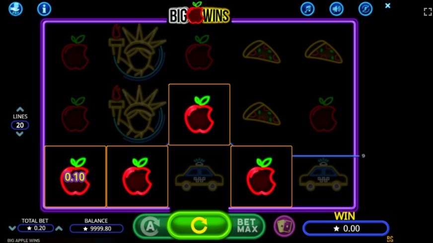 Big Apple Wins slot screen 1