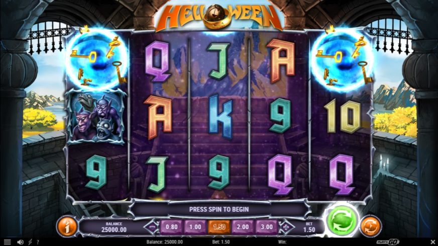 Helloween slot screen 1