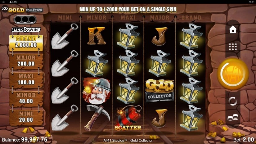 Gold Collector slot screen 1