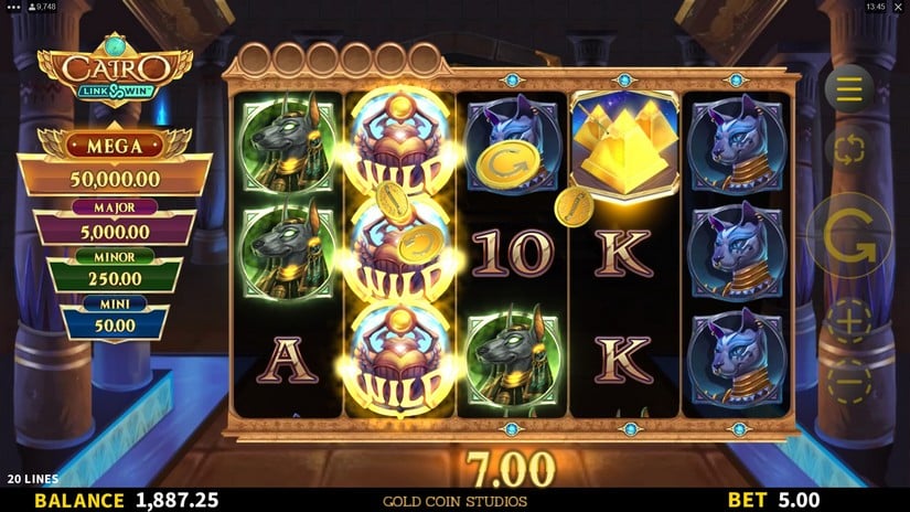 Cairo Link and Win slot screen 4