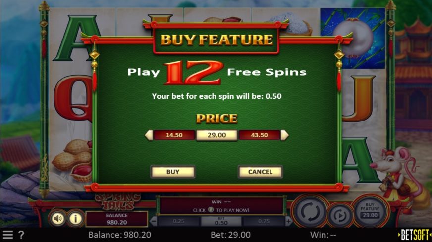 Spring Tails slot screen 2