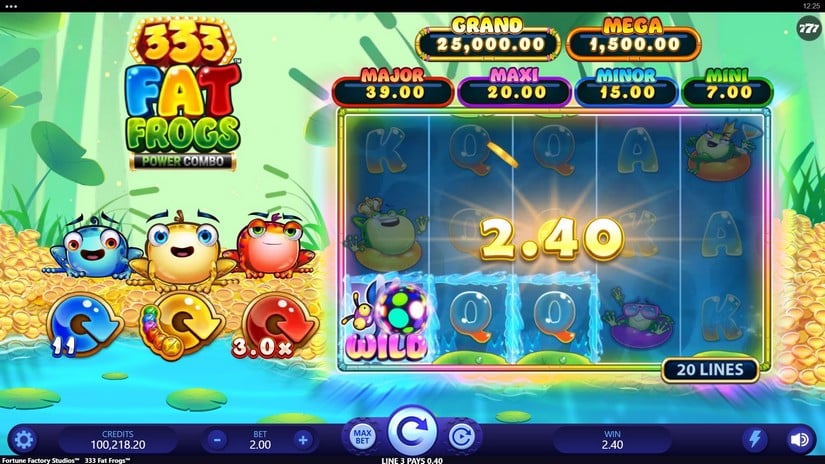 333 Fat Frogs Power Combo slot screen 4
