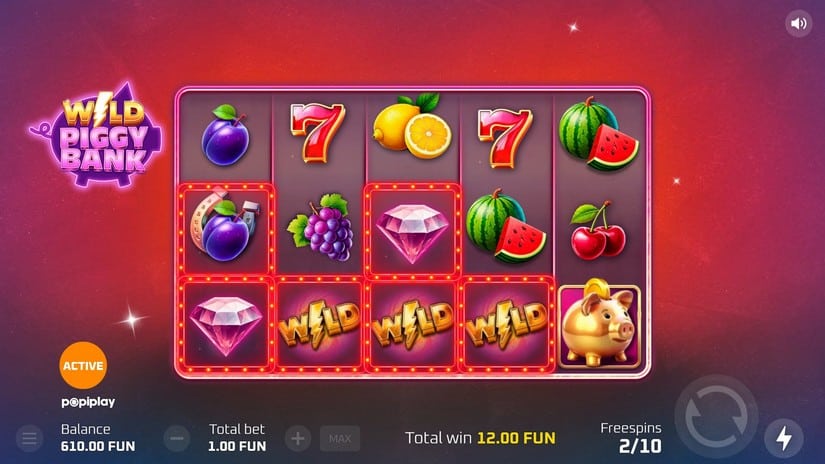 Wild Piggy Bank slot screen 4
