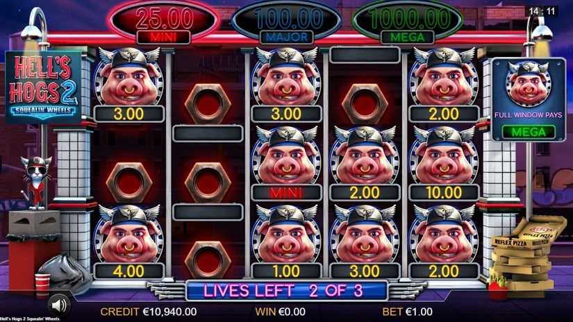 Hell’s Hogs 2 Squelin’ Wheels slot screen 4