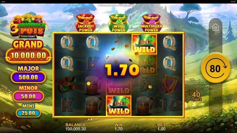 3 Shamrock Pots: Power Combo slot screen 4