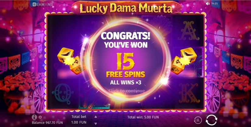 Lucky Dama Muerta slot screen 5
