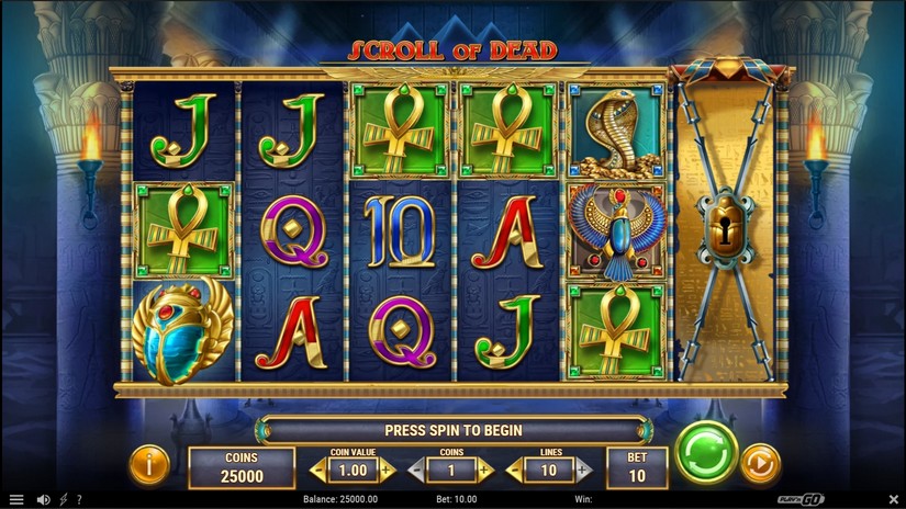 Scroll of Dead slot screen 1