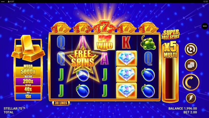 Stellar 7s slot screen 1