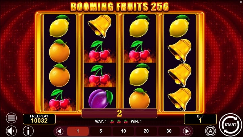 Booming Fruits 256 slot screen 4