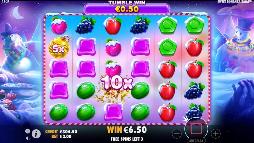 Sweet Bonanza Xmas slot screen 4