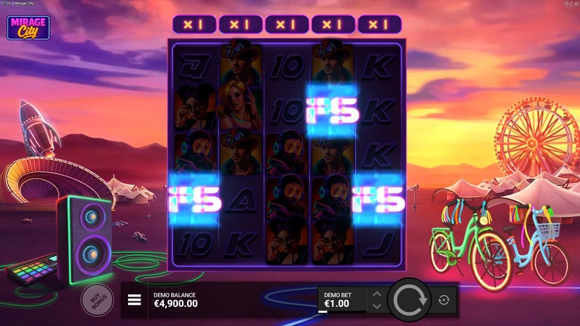 Mirage City slot screen 2