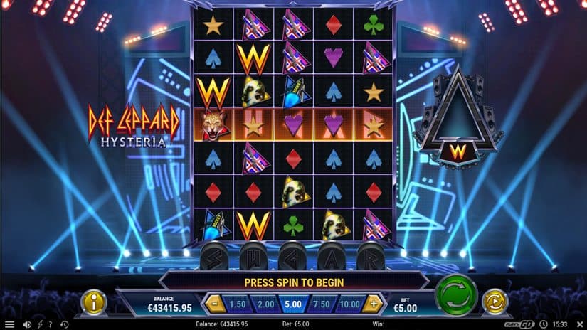 Def Leppard Hysteria slot screen 1