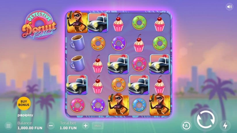 Detective Donut Kickback slot screen 1