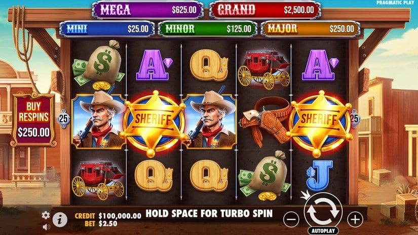 Badge Blitz slot screen 1