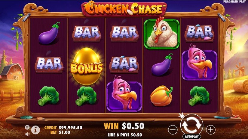 Chicken Chase slot screen 3