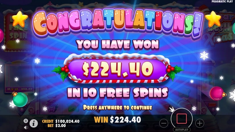 Sugar Rush Xmas slot screen 6