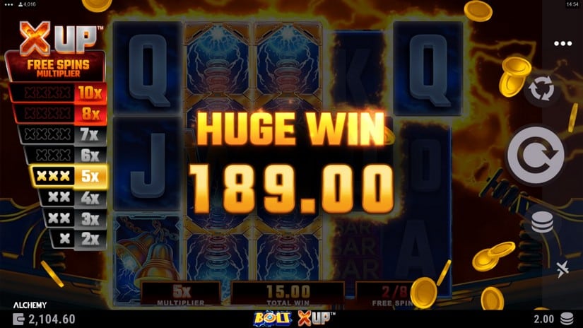 Bolt X UP slot screen 7