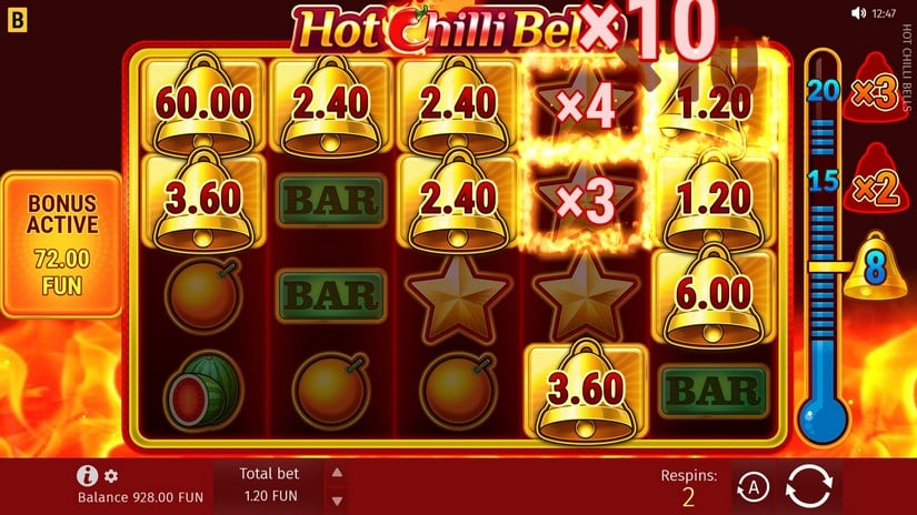 Hot Chilli Bells slot screen 4