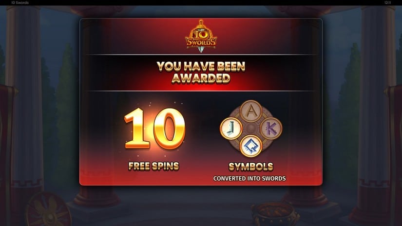 10 Swords slot screen 3