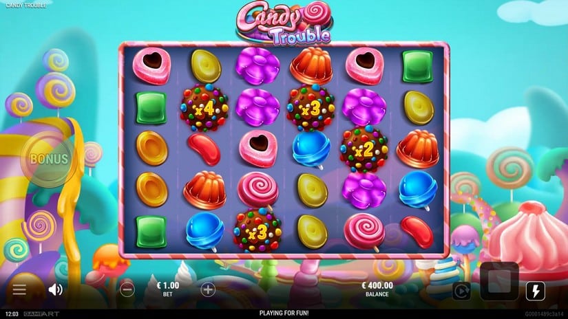 Candy Trouble slot screen 2