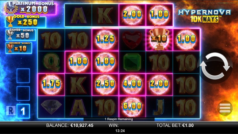 Hypernova 10K Ways slot screen 5